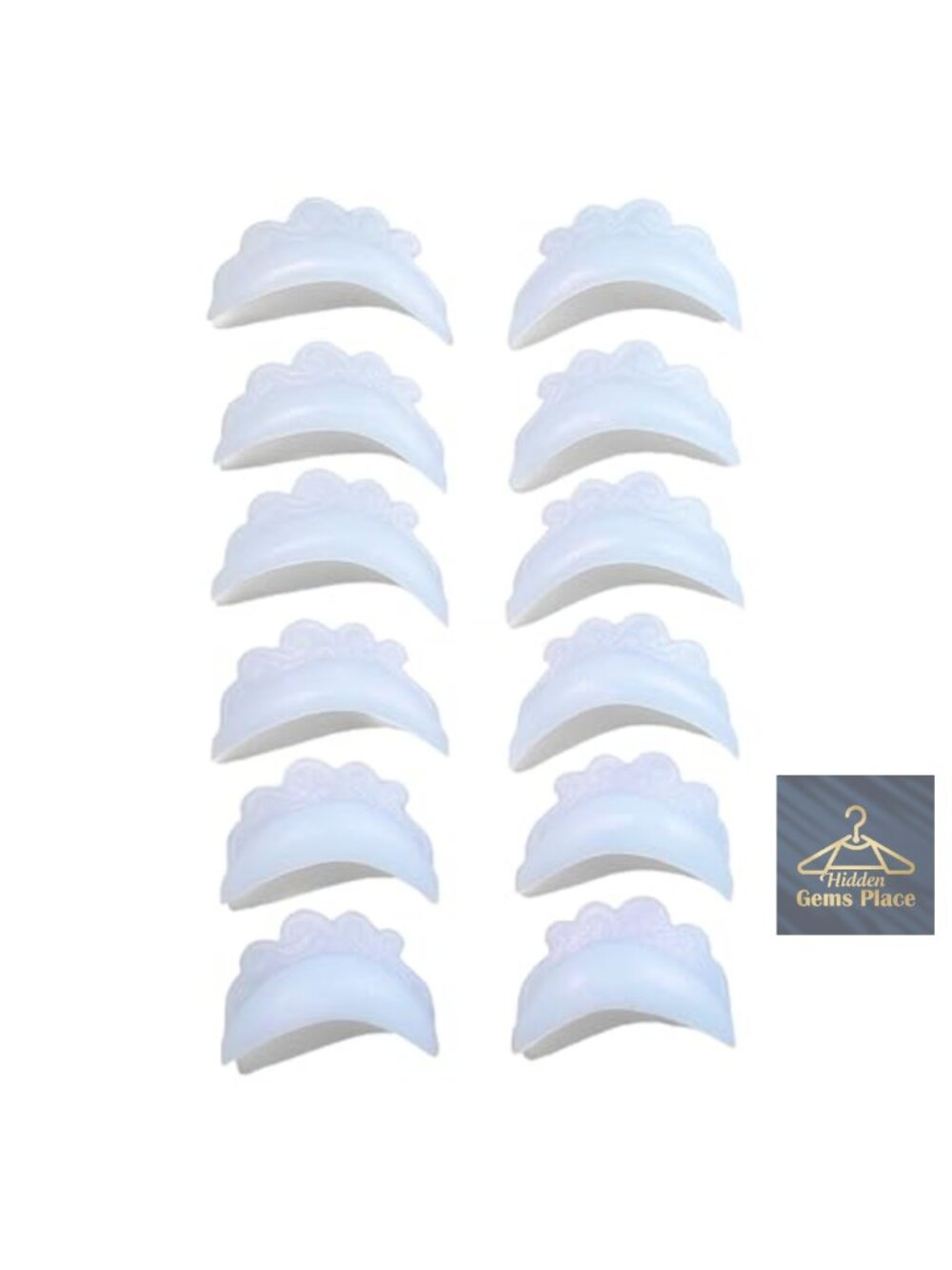 Reusable Silicone Lash Lift Pads, 12 Pcs Open-Eye Eyelash Perm Rods Kit